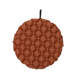 Maxbell Inflatable Seat Cushion Round Pad Foldable for Sporting Events Travel Hiking red brown