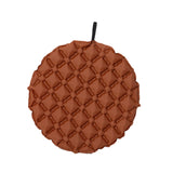 Maxbell Inflatable Seat Cushion Round Pad Foldable for Sporting Events Travel Hiking red brown