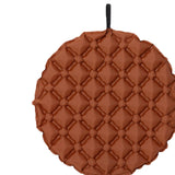 Maxbell Inflatable Seat Cushion Round Pad Foldable for Sporting Events Travel Hiking red brown