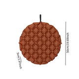 Maxbell Inflatable Seat Cushion Round Pad Foldable for Sporting Events Travel Hiking red brown