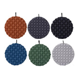 Maxbell Inflatable Seat Cushion Round Pad Foldable for Sporting Events Travel Hiking red brown