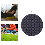 Maxbell Inflatable Seat Cushion Round Pad Foldable for Sporting Events Travel Hiking dark gray