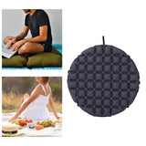 Maxbell Inflatable Seat Cushion Round Pad Foldable for Sporting Events Travel Hiking dark gray