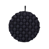 Maxbell Inflatable Seat Cushion Round Pad Foldable for Sporting Events Travel Hiking black