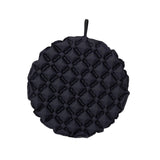 Maxbell Inflatable Seat Cushion Round Pad Foldable for Sporting Events Travel Hiking black
