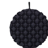 Maxbell Inflatable Seat Cushion Round Pad Foldable for Sporting Events Travel Hiking black