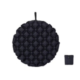 Maxbell Inflatable Seat Cushion Round Pad Foldable for Sporting Events Travel Hiking black