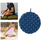 Maxbell Inflatable Seat Cushion Round Pad Foldable for Sporting Events Travel Hiking dark blue