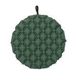 Maxbell Inflatable Seat Cushion Round Pad Foldable for Sporting Events Travel Hiking dark green