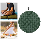 Maxbell Inflatable Seat Cushion Round Pad Foldable for Sporting Events Travel Hiking dark green