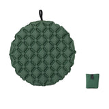 Maxbell Inflatable Seat Cushion Round Pad Foldable for Sporting Events Travel Hiking dark green