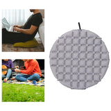 Maxbell Inflatable Seat Cushion Round Pad Foldable for Sporting Events Travel Hiking light gray