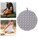 Maxbell Inflatable Seat Cushion Round Pad Foldable for Sporting Events Travel Hiking light gray