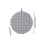 Maxbell Inflatable Seat Cushion Round Pad Foldable for Sporting Events Travel Hiking light gray