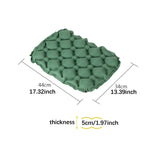 Maxbell Inflatable Seat Cushion Comfortable Foldable Pad for Climbing Hiking Outdoor Green