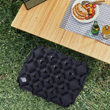 Maxbell Inflatable Seat Cushion Comfortable Foldable Pad for Climbing Hiking Outdoor Black