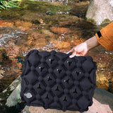 Maxbell Inflatable Seat Cushion Comfortable Foldable Pad for Climbing Hiking Outdoor Black