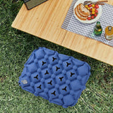 Maxbell Inflatable Seat Cushion Comfortable Foldable Pad for Climbing Hiking Outdoor Blue