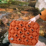 Maxbell Inflatable Seat Cushion Comfortable Foldable Pad for Climbing Hiking Outdoor Brown