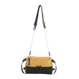 Maxbell Men's Crossbody Bag Adjustable Strap Lightweight with Zipper Stylish Satchel Yellow