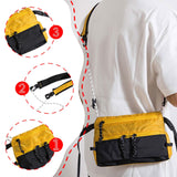 Maxbell Men's Crossbody Bag Adjustable Strap Lightweight with Zipper Stylish Satchel Yellow