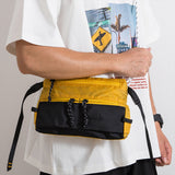 Maxbell Men's Crossbody Bag Adjustable Strap Lightweight with Zipper Stylish Satchel Yellow