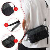 Maxbell Men's Crossbody Bag Adjustable Strap Lightweight with Zipper Stylish Satchel Black