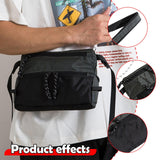 Maxbell Men's Crossbody Bag Adjustable Strap Lightweight with Zipper Stylish Satchel Black