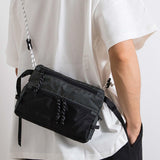 Maxbell Men's Crossbody Bag Adjustable Strap Lightweight with Zipper Stylish Satchel Black