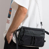 Maxbell Men's Crossbody Bag Adjustable Strap Lightweight with Zipper Stylish Satchel Black