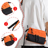 Maxbell Men's Crossbody Bag Adjustable Strap Lightweight with Zipper Stylish Satchel Orange