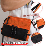 Maxbell Men's Crossbody Bag Adjustable Strap Lightweight with Zipper Stylish Satchel Orange