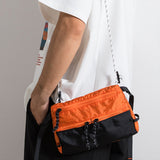 Maxbell Men's Crossbody Bag Adjustable Strap Lightweight with Zipper Stylish Satchel Orange