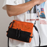 Maxbell Men's Crossbody Bag Adjustable Strap Lightweight with Zipper Stylish Satchel Orange