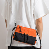 Maxbell Men's Crossbody Bag Adjustable Strap Lightweight with Zipper Stylish Satchel Orange