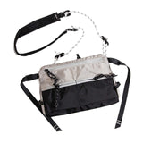 Maxbell Men's Crossbody Bag Adjustable Strap Lightweight with Zipper Stylish Satchel Light Gray