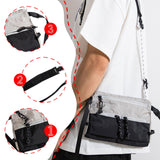 Maxbell Men's Crossbody Bag Adjustable Strap Lightweight with Zipper Stylish Satchel Light Gray