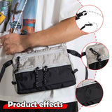 Maxbell Men's Crossbody Bag Adjustable Strap Lightweight with Zipper Stylish Satchel Light Gray