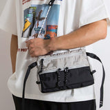 Maxbell Men's Crossbody Bag Adjustable Strap Lightweight with Zipper Stylish Satchel Light Gray