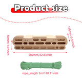 Climbing Hangboard with Hanging Rope Portable Pull up Hand Grip Strengthener