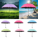 Maxbell Folding Umbrella Waterproof Ultralight Mini Umbrella for Travel Outdoor Trip Purple