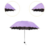 Maxbell Folding Umbrella Waterproof Ultralight Mini Umbrella for Travel Outdoor Trip Purple