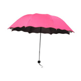 Maxbell Folding Umbrella Waterproof Ultralight Mini Umbrella for Travel Outdoor Trip Rose Red
