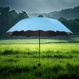 Maxbell Folding Umbrella Waterproof Ultralight Mini Umbrella for Travel Outdoor Trip Blue