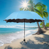 Maxbell Folding Umbrella Waterproof Ultralight Mini Umbrella for Travel Outdoor Trip Blue