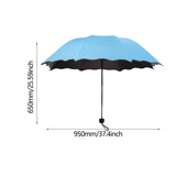 Maxbell Folding Umbrella Waterproof Ultralight Mini Umbrella for Travel Outdoor Trip Blue