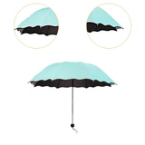 Maxbell Folding Umbrella Waterproof Ultralight Mini Umbrella for Travel Outdoor Trip Lake Blue