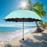 Maxbell Folding Umbrella Waterproof Ultralight Mini Umbrella for Travel Outdoor Trip Lake Blue