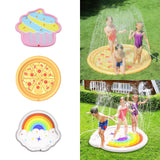 Maxbell Splash Pad for Kids Thickened PVC Water Spray Pad for Toddlers Dogs Backyard Ice Cream