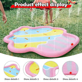 Maxbell Splash Pad for Kids Thickened PVC Water Spray Pad for Toddlers Dogs Backyard Ice Cream